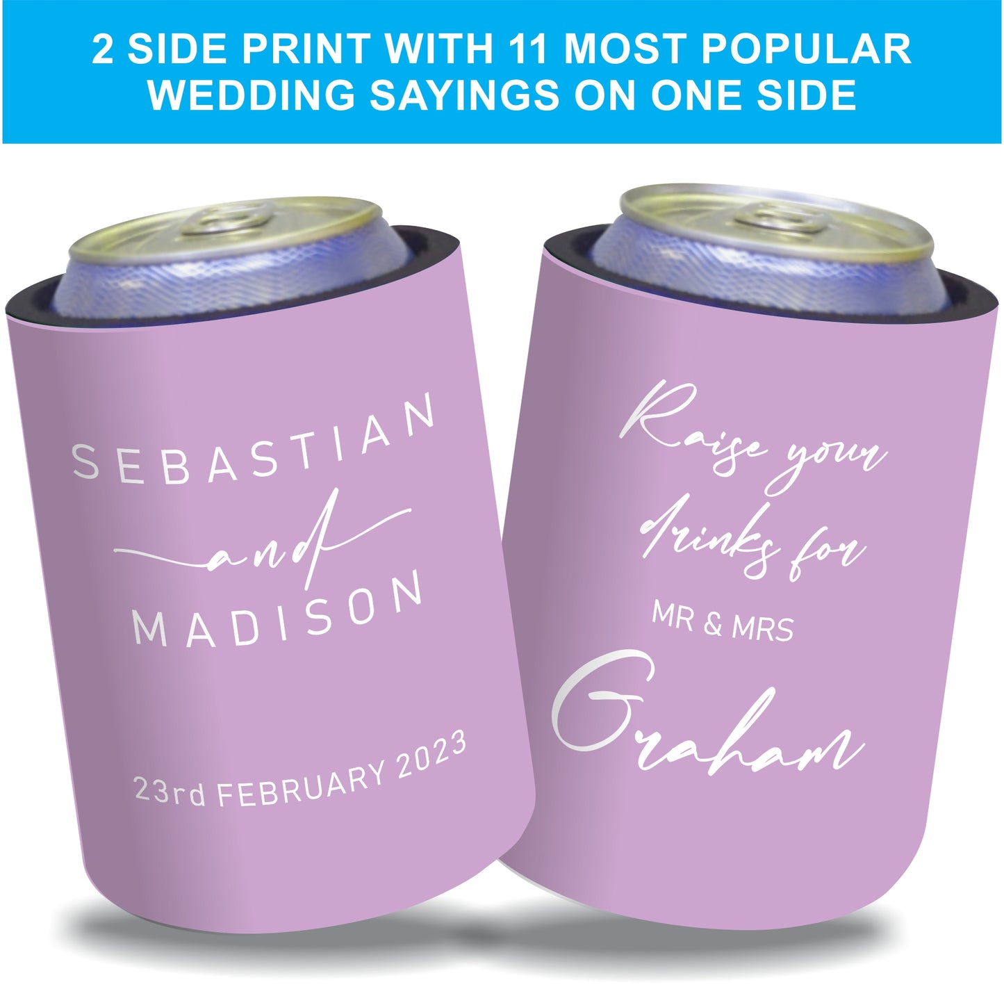 Wedding Gift Stubby Holder. Cheers - Quantity 20 - #235A - FREE EXPRESS SHIPPING.