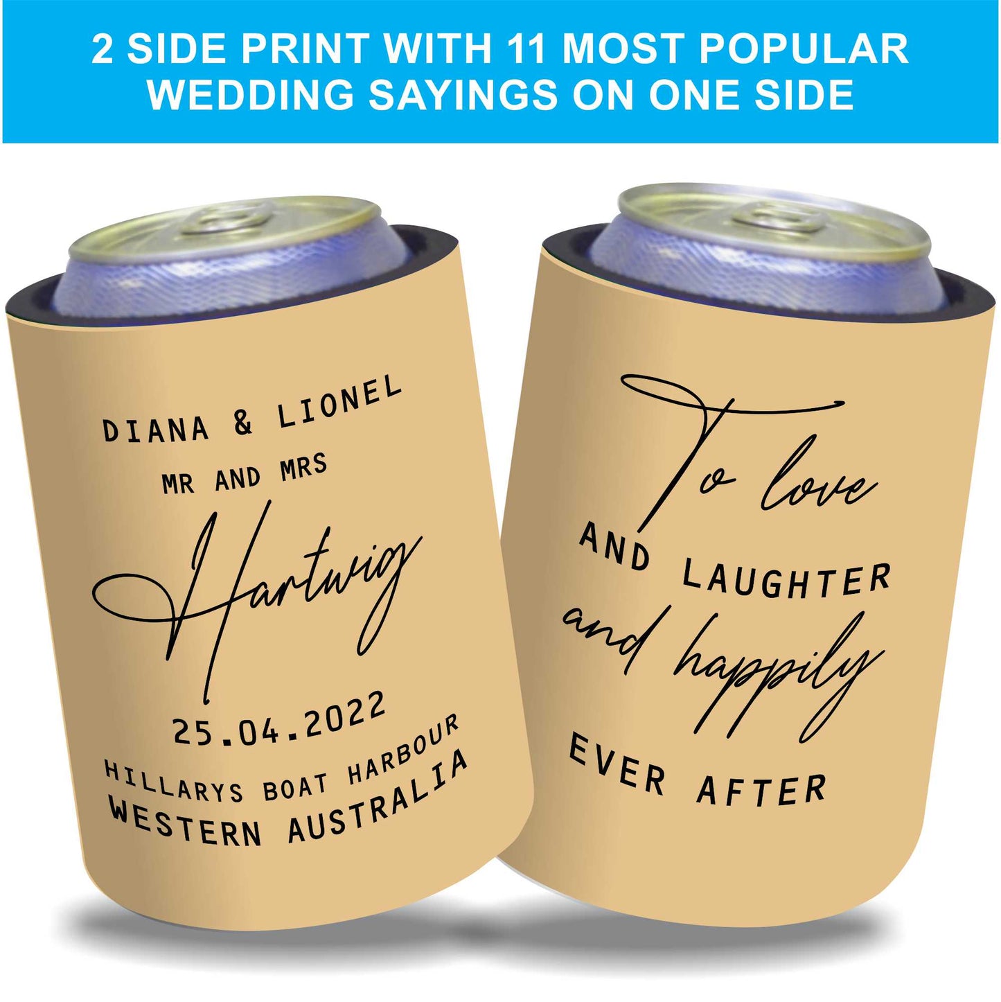 Personalized Stubby Holders Wedding