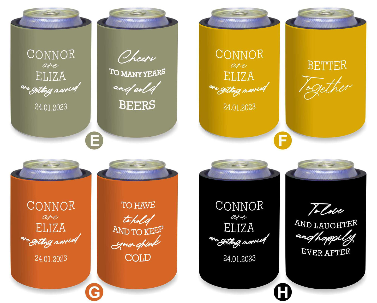 Personalised Stubby Holders Wedding