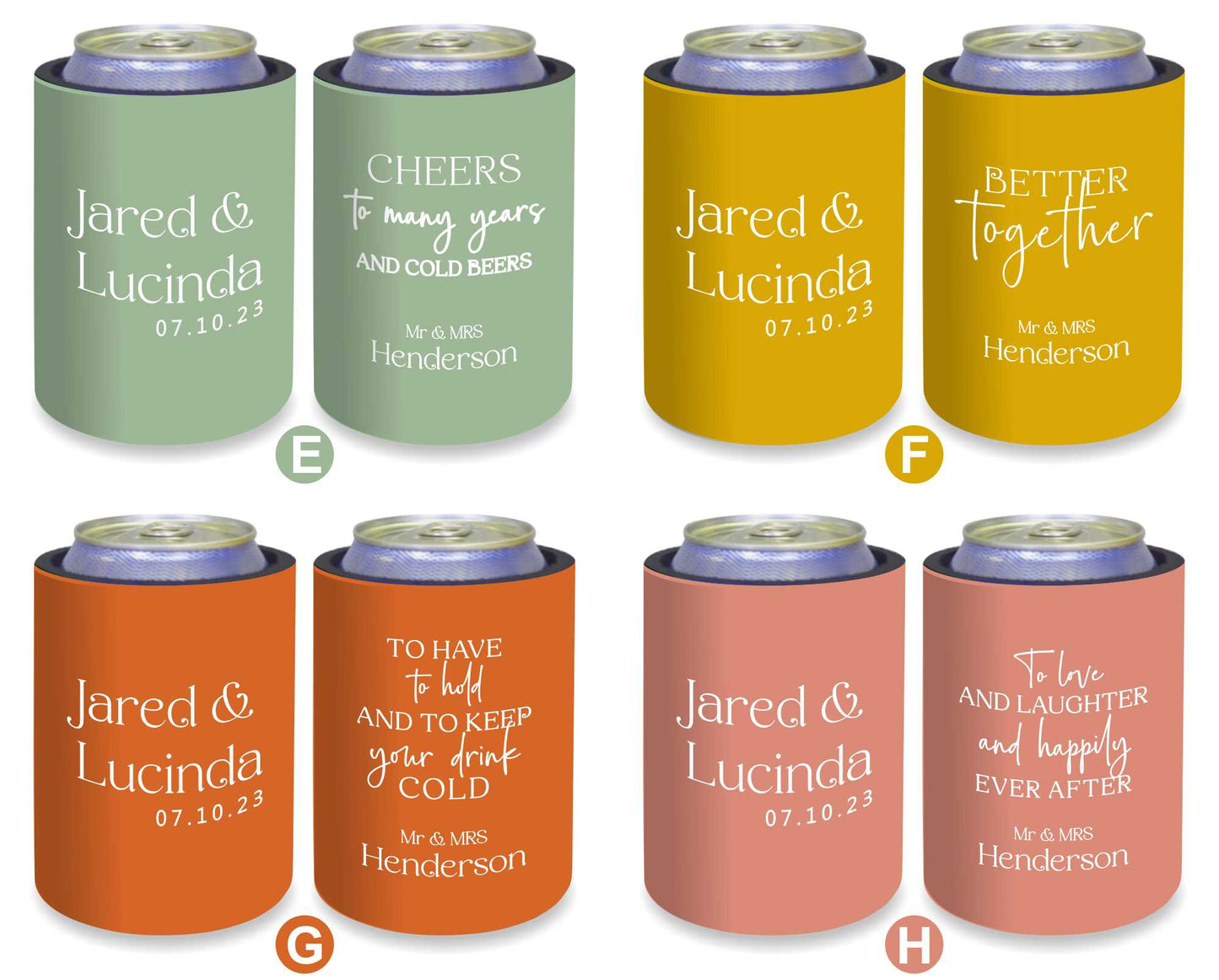 Personalized Stubby Holders Wedding