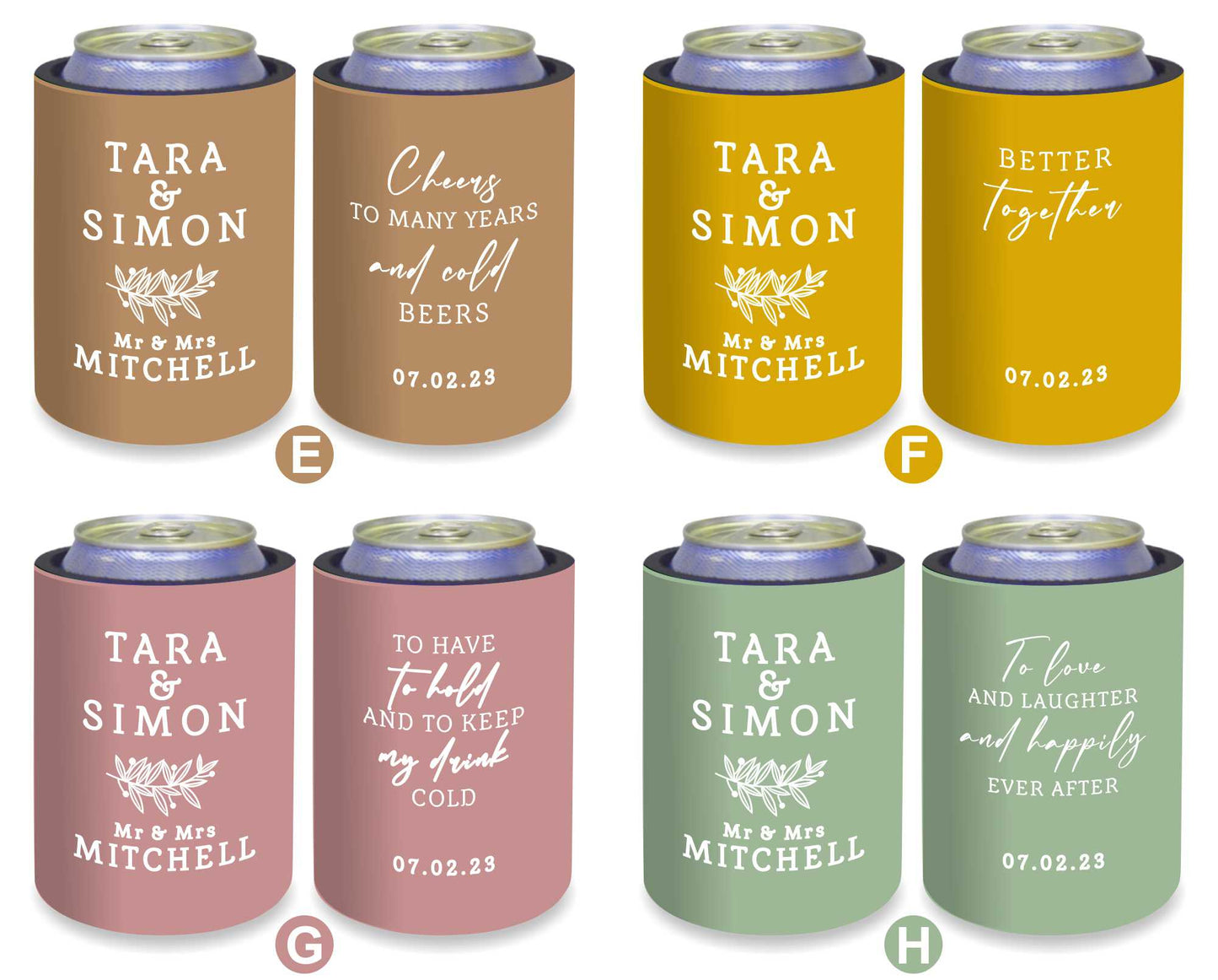 Personalized Stubby Holders Wedding