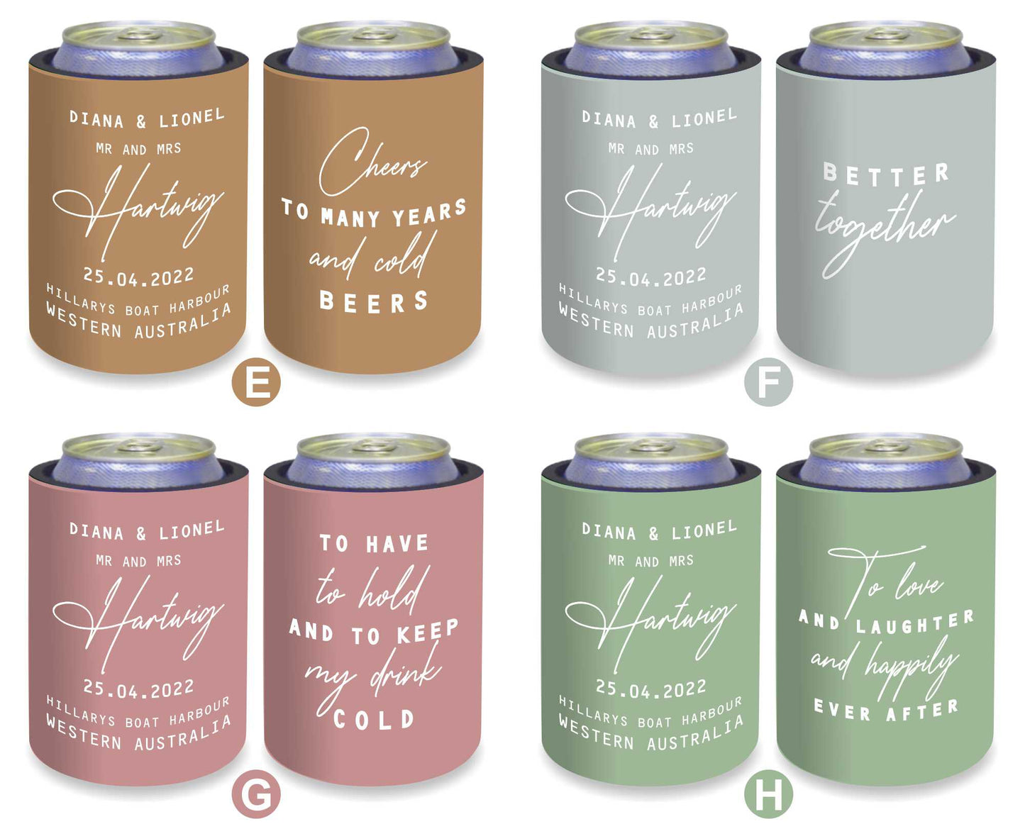 Personalized Stubby Holders Wedding