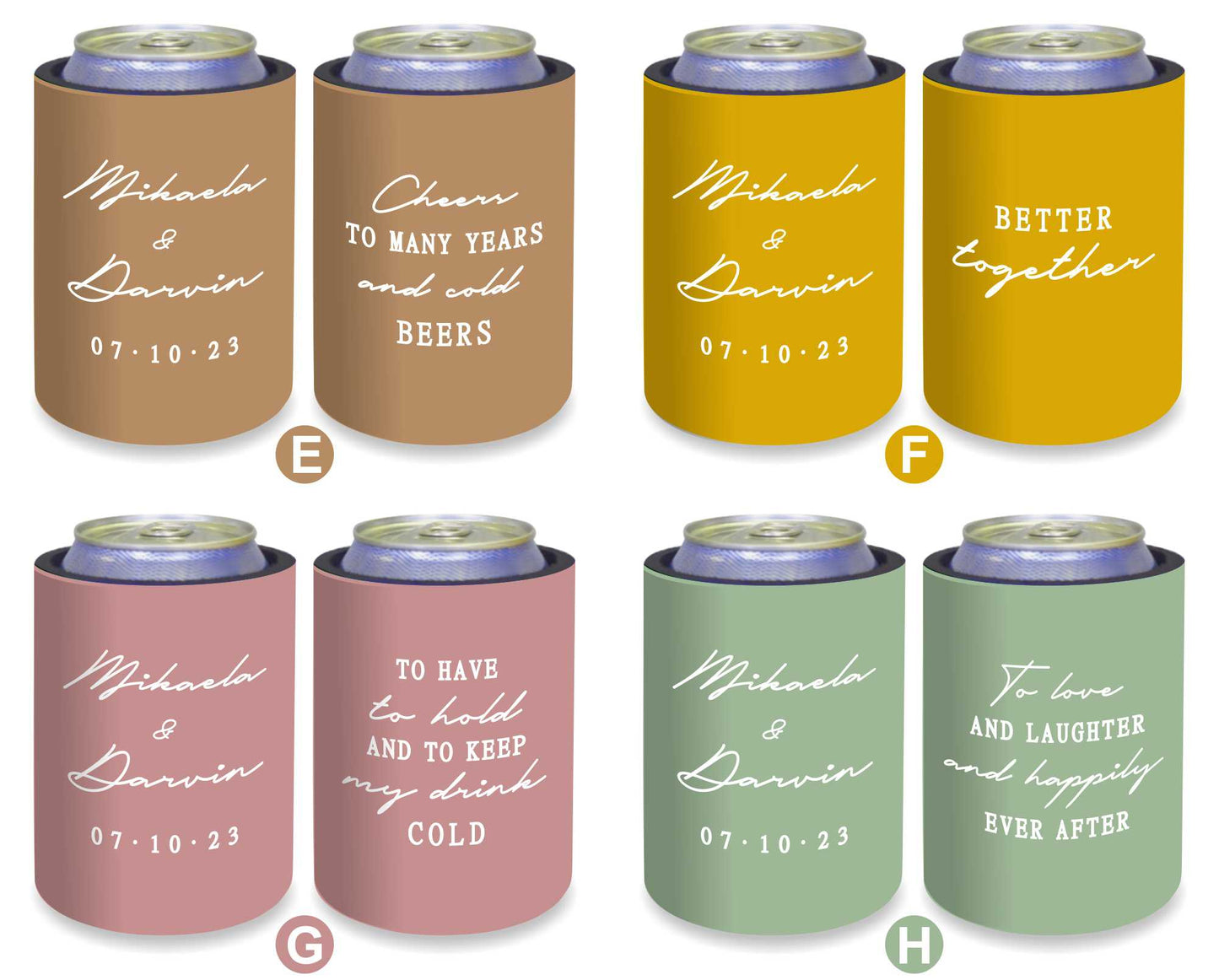 Personalized Stubby Holders Wedding
