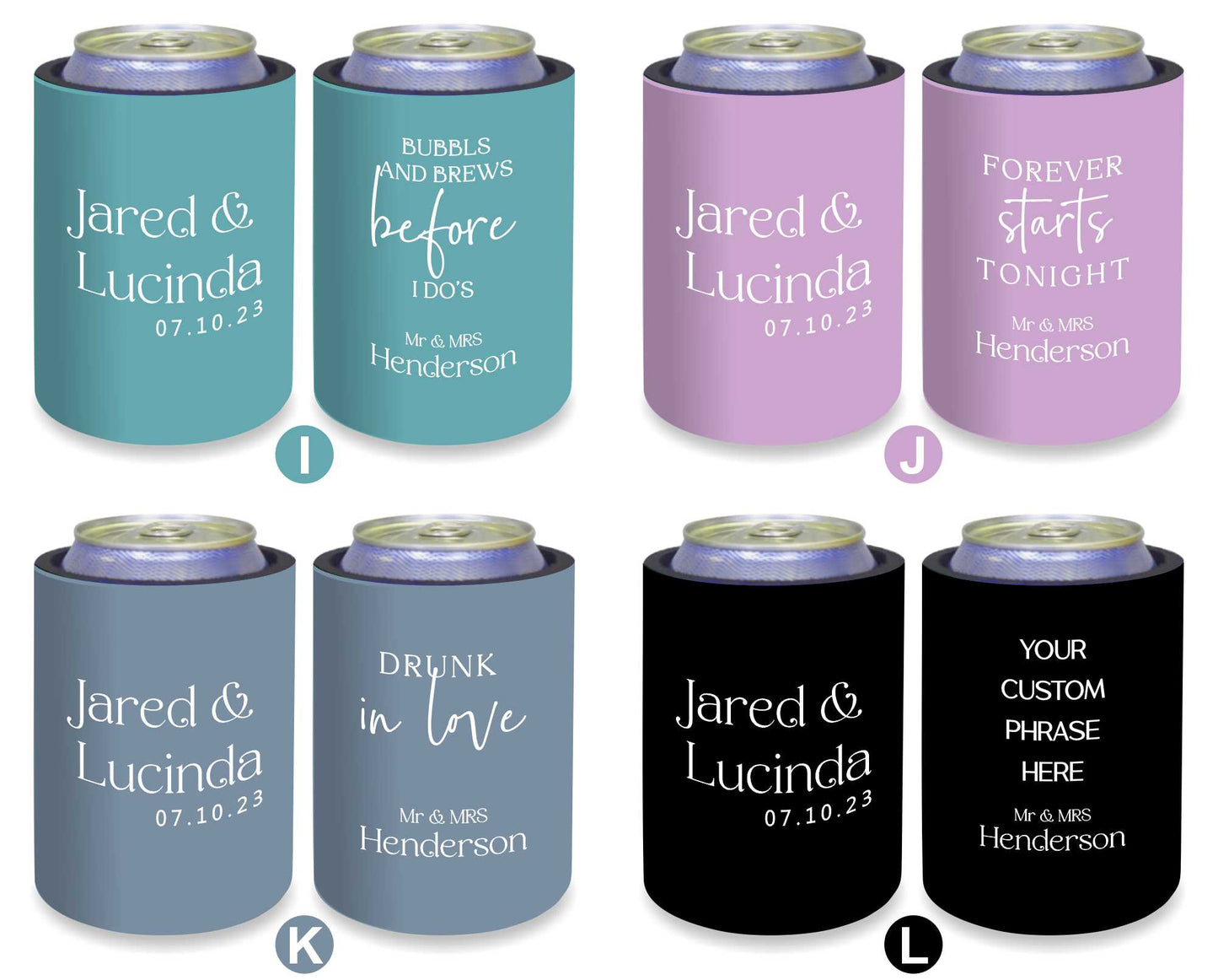 Personalized Stubby Holders Wedding