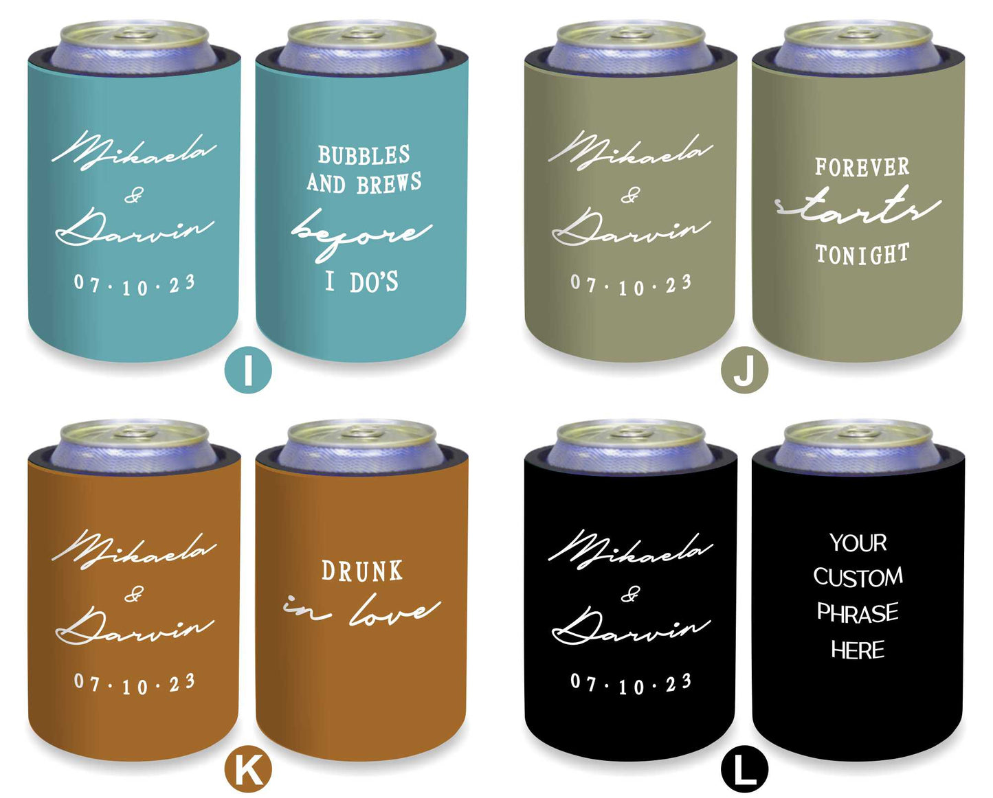 Personalized Stubby Holders Wedding