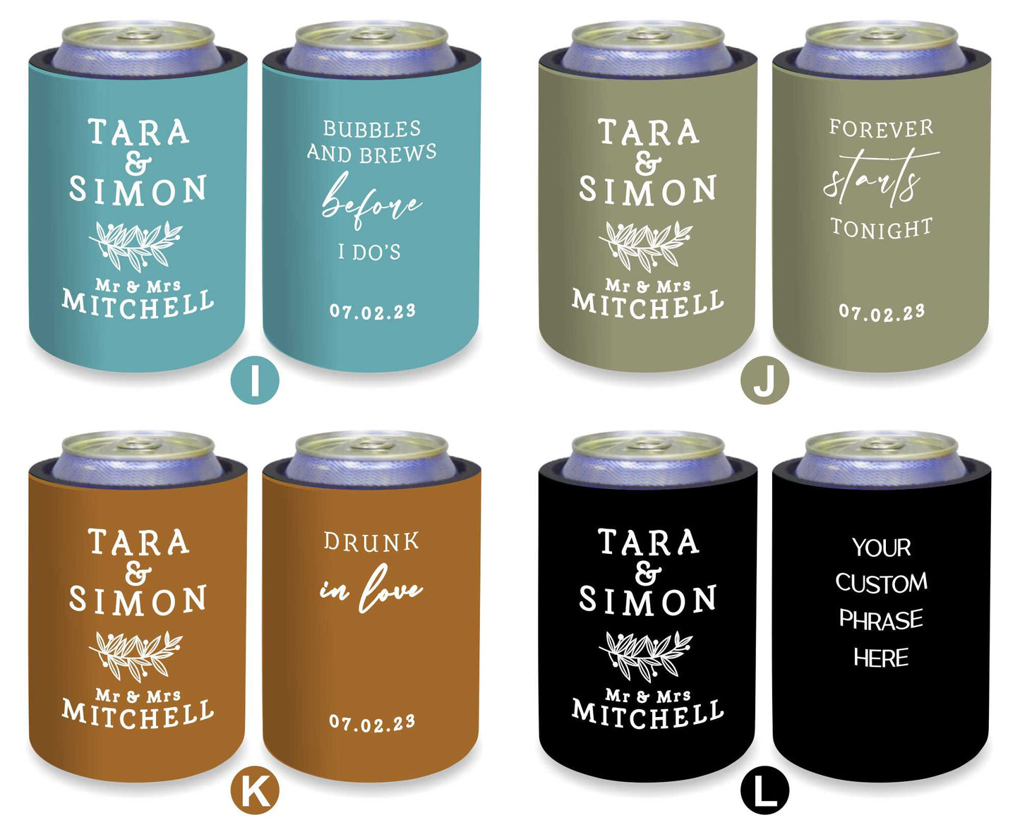 Personalized Stubby Holders Wedding