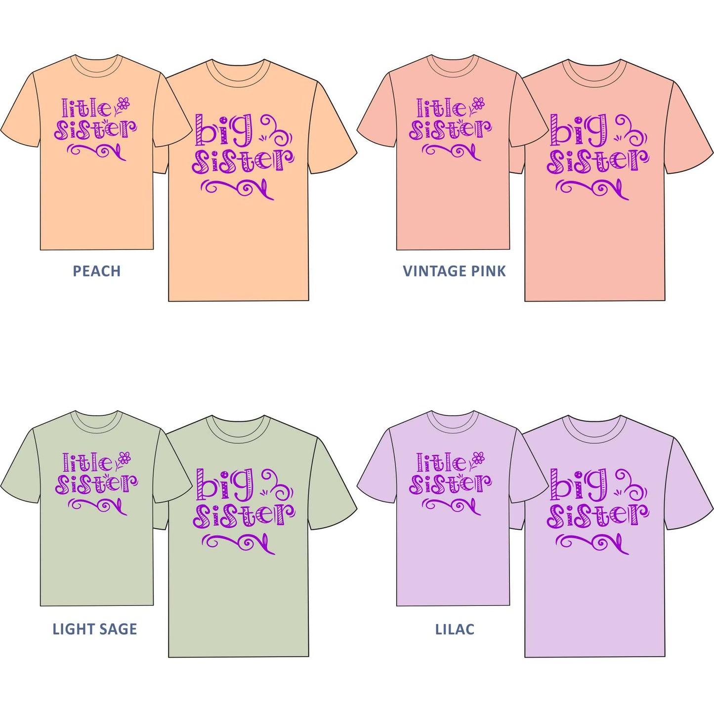 Big Sister, Little Sister T-shirt for Girls
