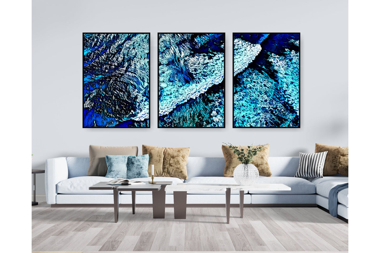 Set of 3 prints. Beach Ocean Wall Art. Beach Prints. Ocean Prints. Size A4. #0069