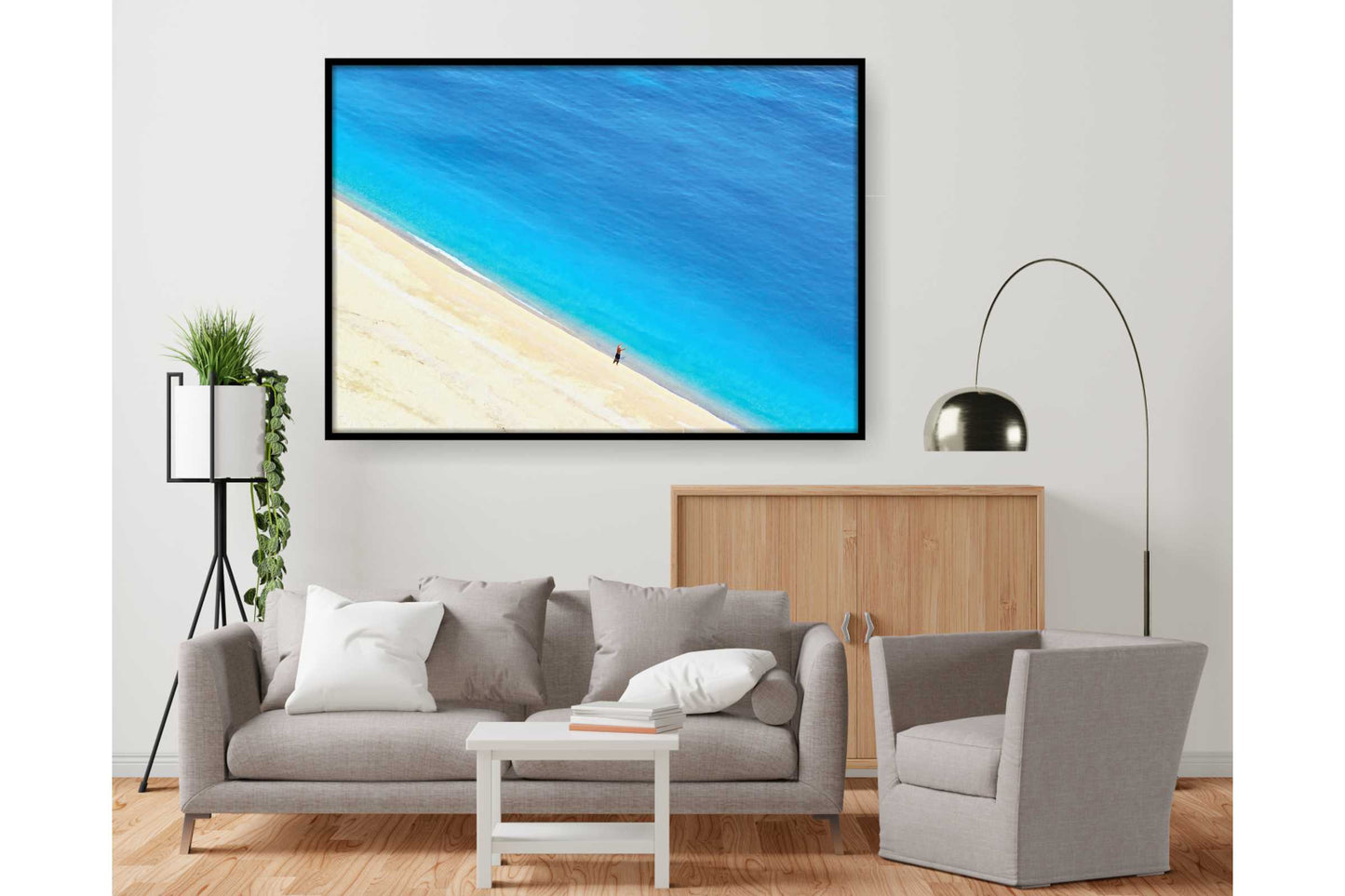 Beach Ocean Wall Art. Beach Prints. Artistic Watercolour beach print. Ocean Prints. Size A4. #0107