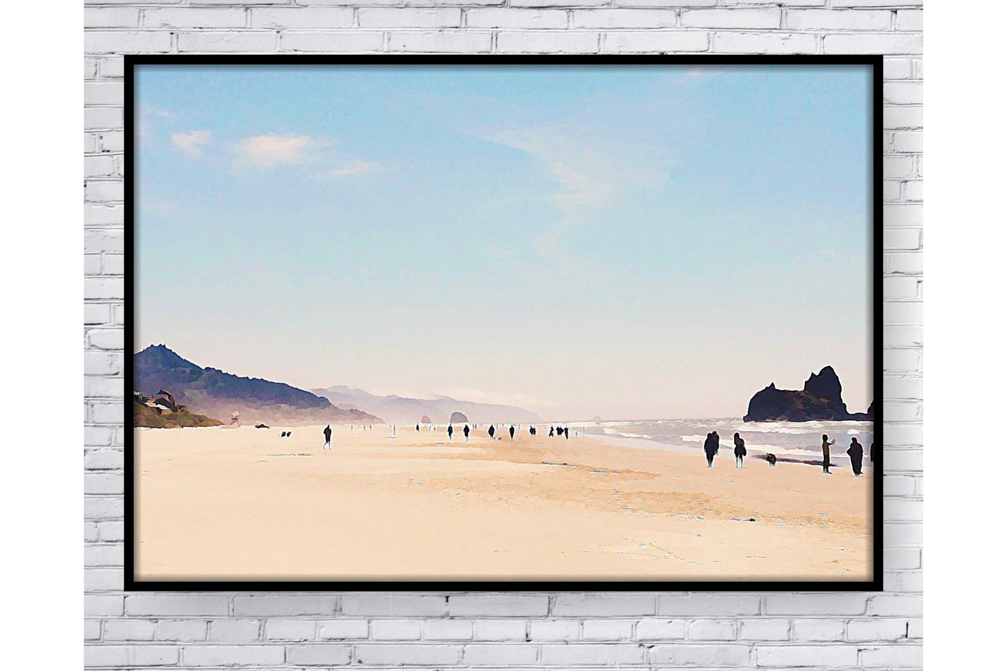 Beach Ocean Wall Art. Beach Prints. Artistic Watercolour beach print. Ocean Prints. Size A4. #0137