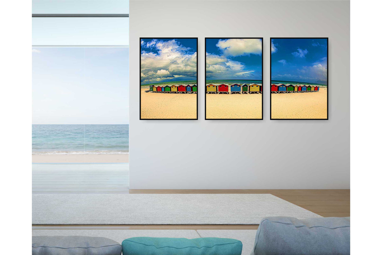 Set of 3 prints. Beach Ocean Wall Art. Watercolor Beach Prints. Ocean Prints. Size A4. #0153