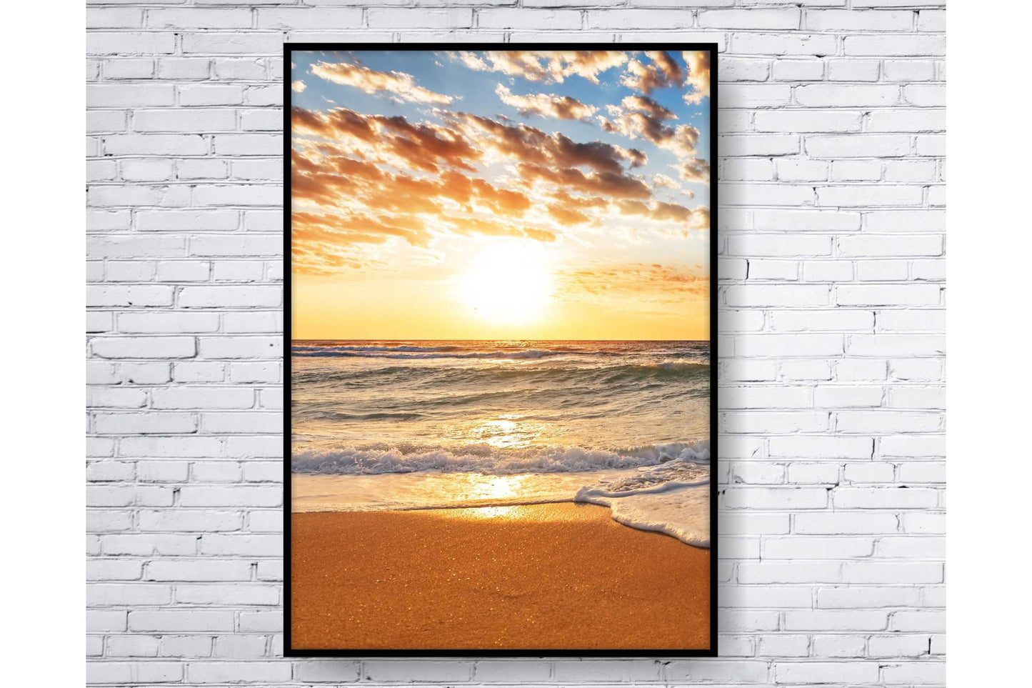 Set of 3 prints. Beach Ocean Wall Art. Beach with palm tree. Size A4. #0249