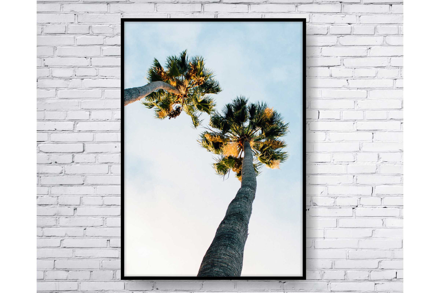 Set of 3 prints. Beach Ocean Wall Art. Beach with palm tree. Size A4. #0249