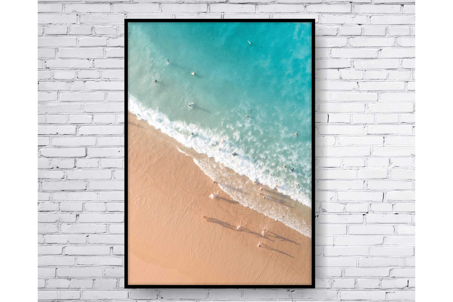Set of 3 prints. Beach Ocean Wall Art. Beach with palm tree. Size A4. #0249