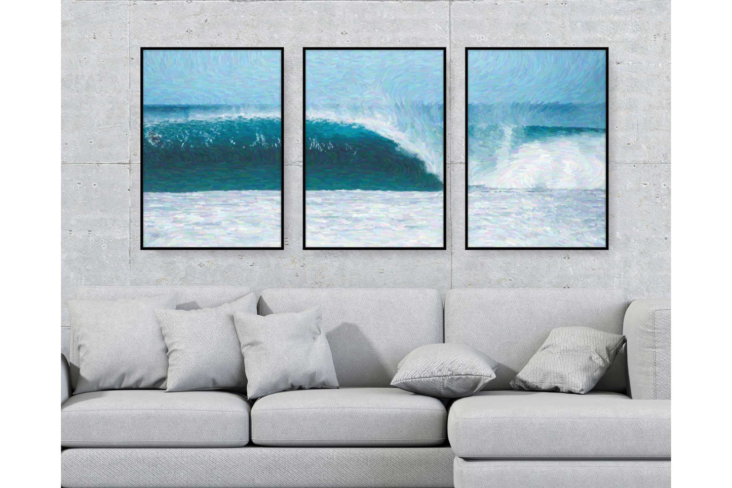 Set of 3 prints A4 Size. Beach Ocean Wall Art. Ocean Prints. Ocean waves. #0263