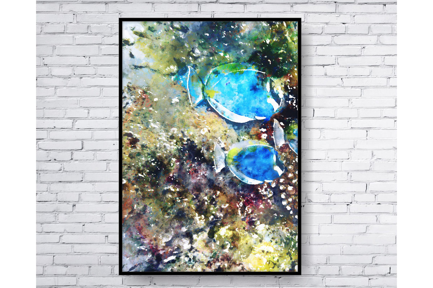 Set of 2 prints. Beach Ocean Wall Art. Watercolour coral Prints. #0278