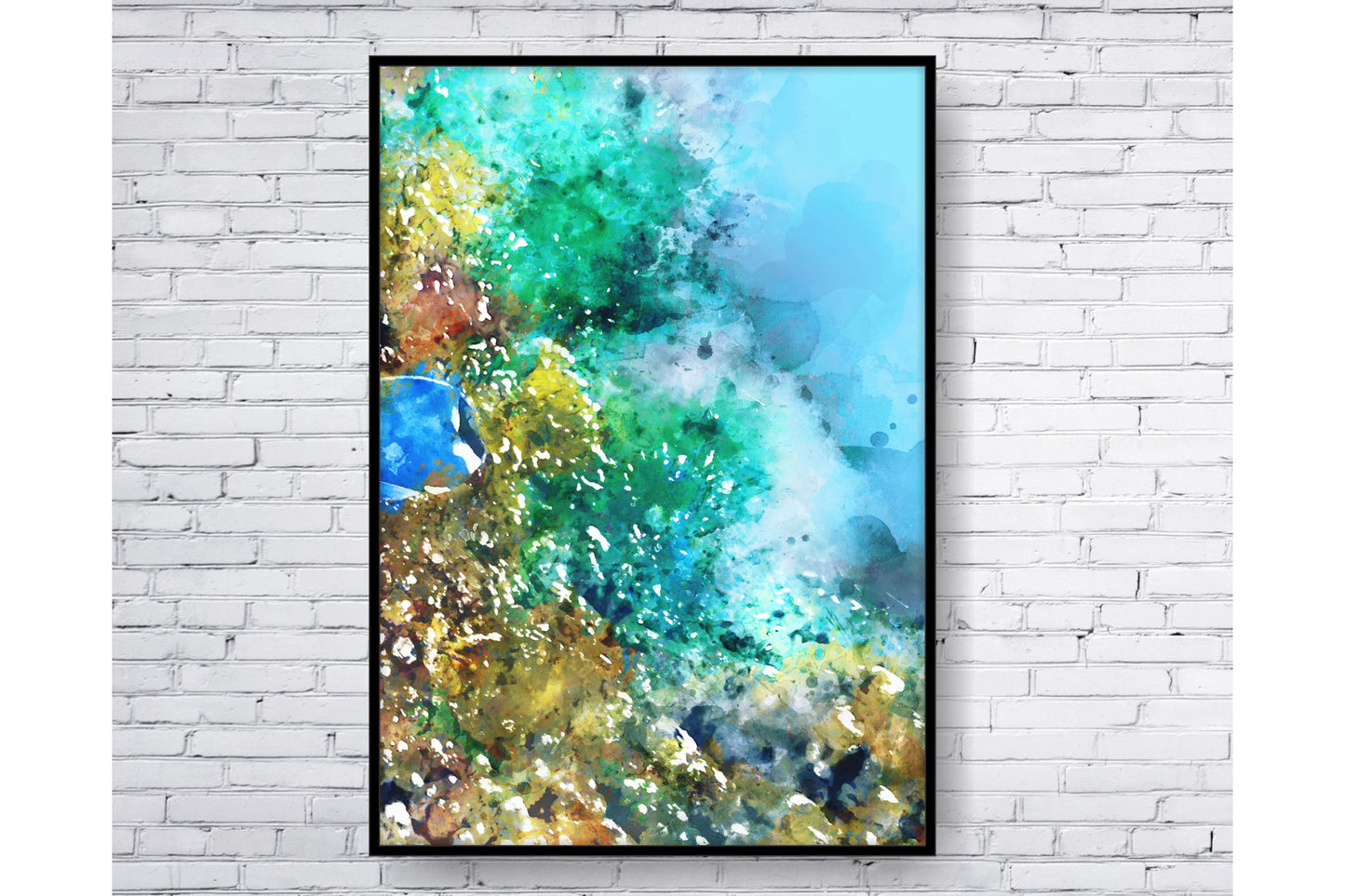 Set of 2 prints. Beach Ocean Wall Art. Watercolour coral Prints. #0278