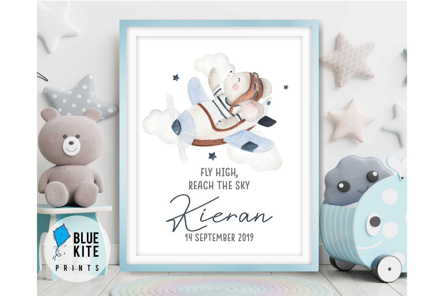 Wall Art Print for Boys Room. Personalized.
