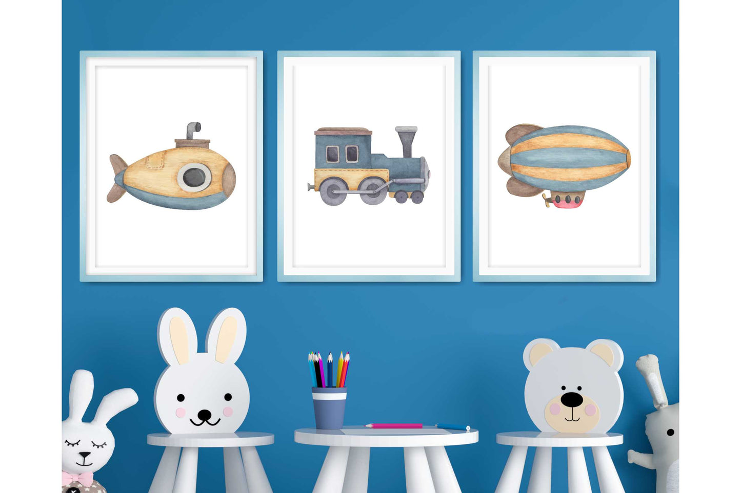 Wall Art Print for Boys Room vintage toys