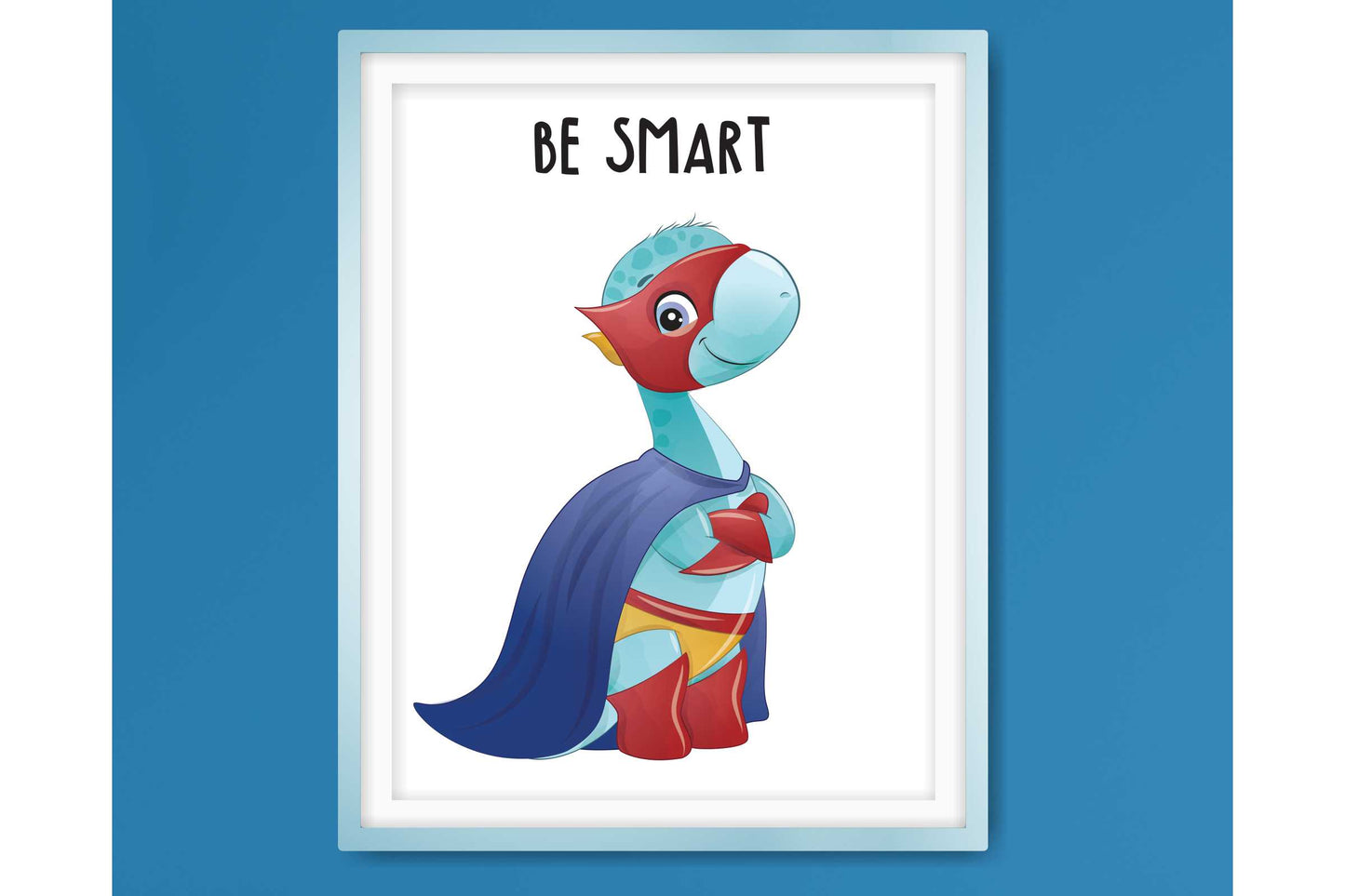 Wall Art Print for Boys Room Superhero animals