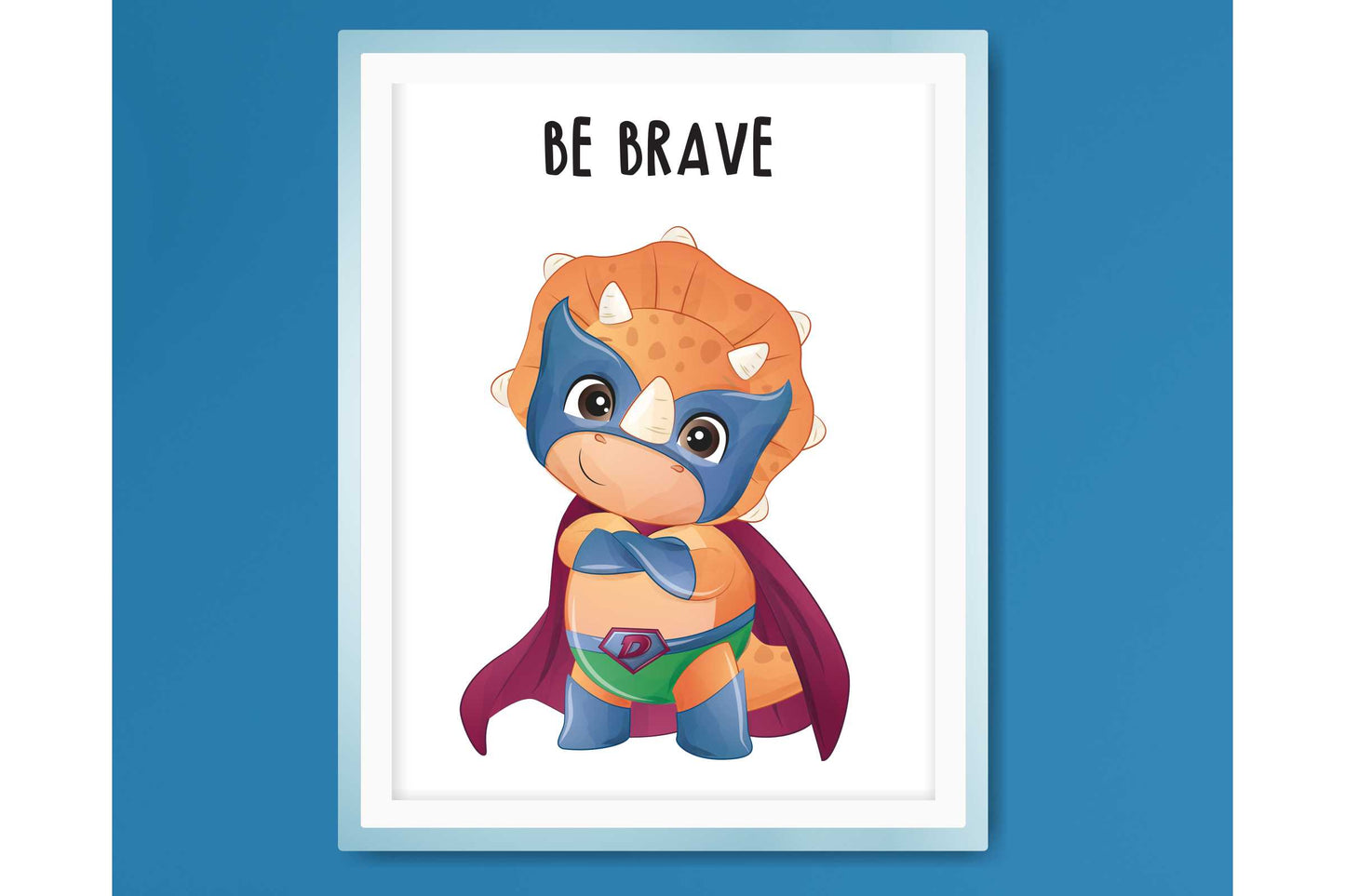 Wall Art Print for Boys Room Superhero animals