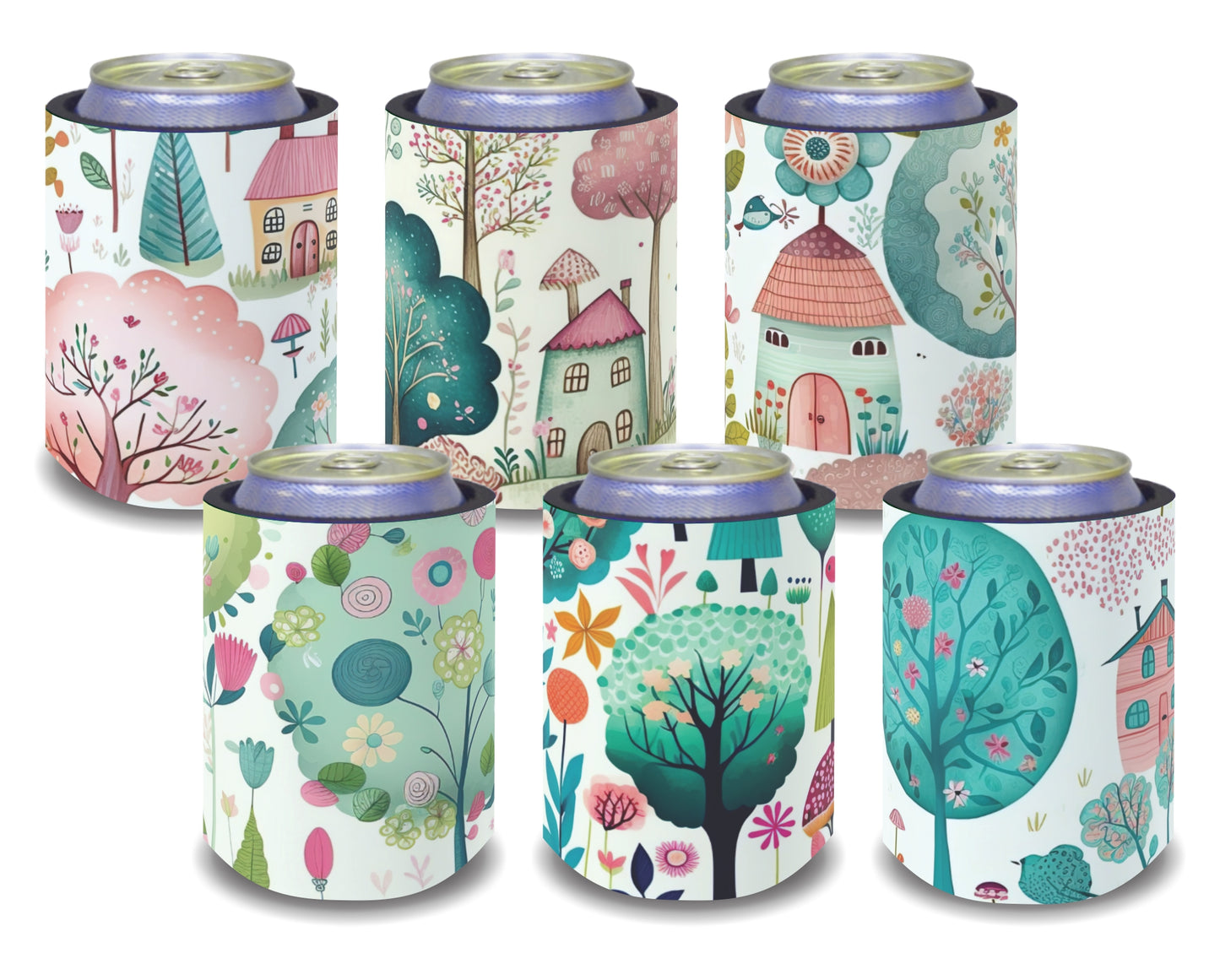 #031 Stubby Holders for home. Set of 6. Full colour stubby holders.