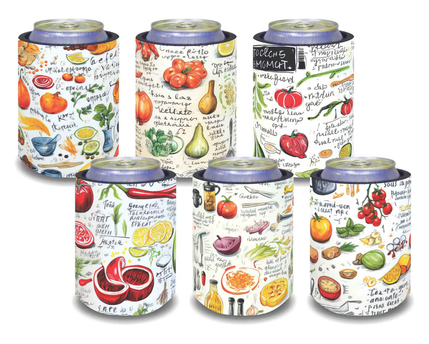 #025 Stubby Holders for home. Set of 6. Full colour stubby holders.