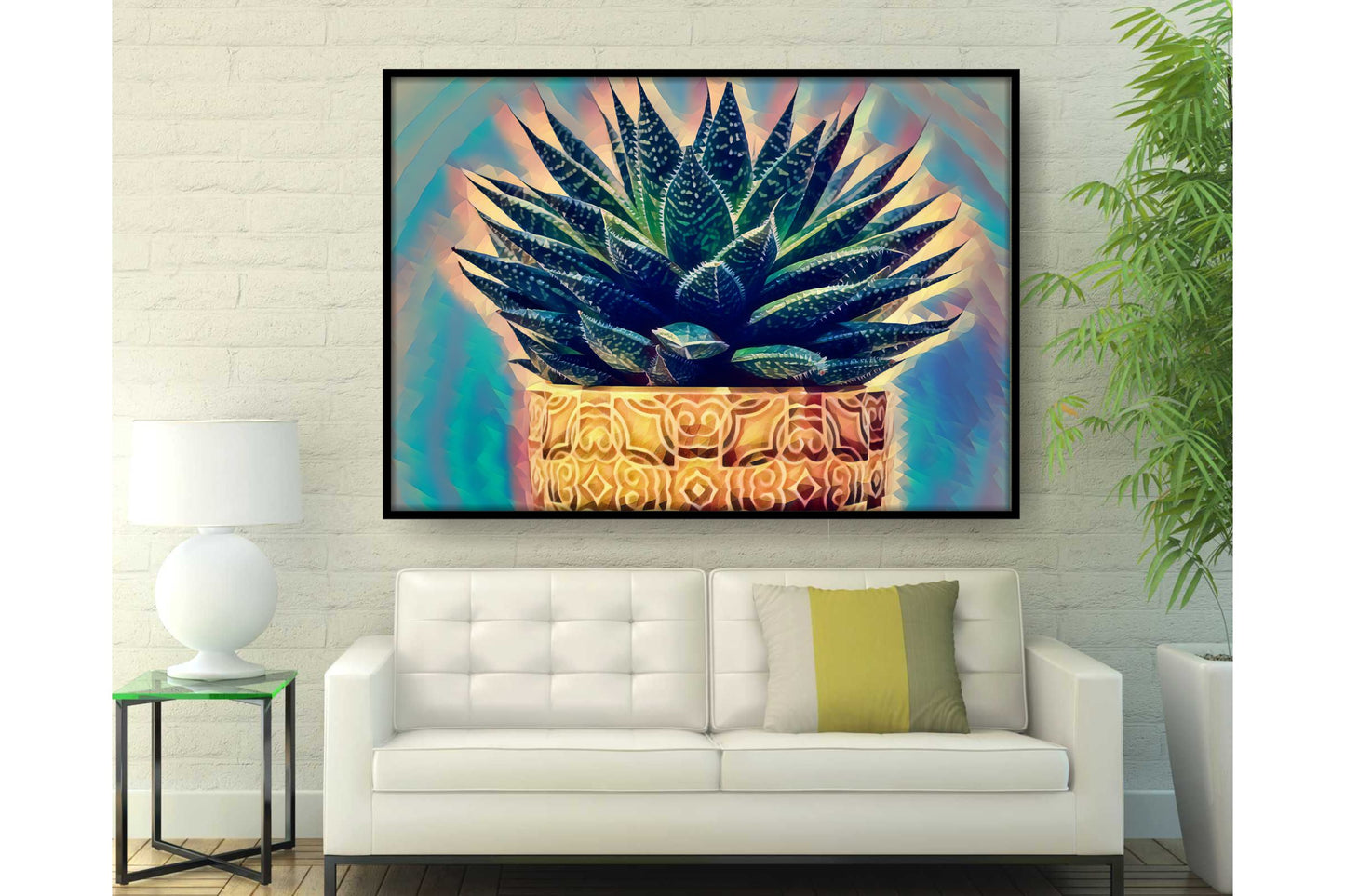 Floral and tropical floral wall art prints. Cactus.