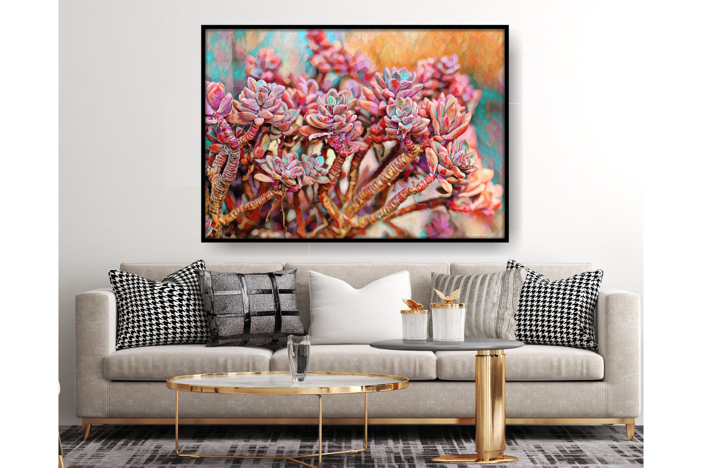 Tropical leavs print. Cactus.