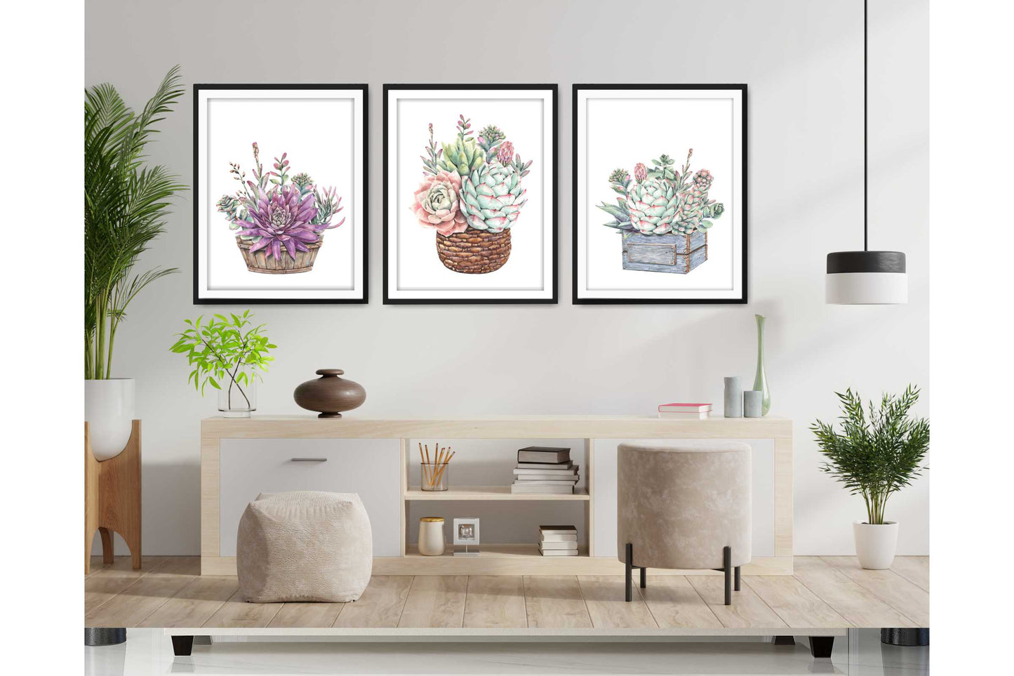 Floral and tropical floral wall art prints.