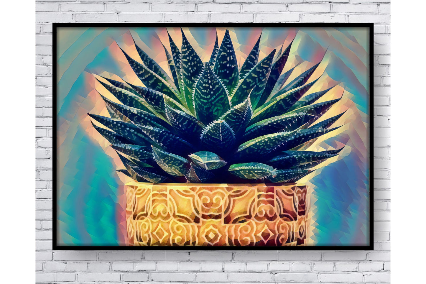 Floral and tropical floral wall art prints. Cactus.