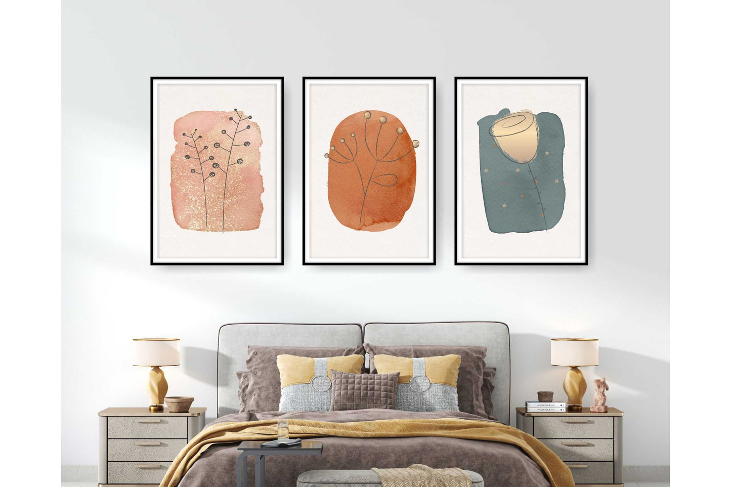 loral and tropical floral wall art. Watercolour Floral and tropical floral prints.