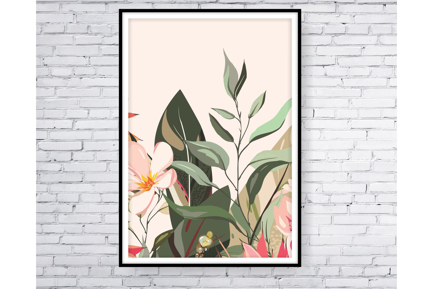 Floral and tropical floral wall art. Floral and tropical floral prints.