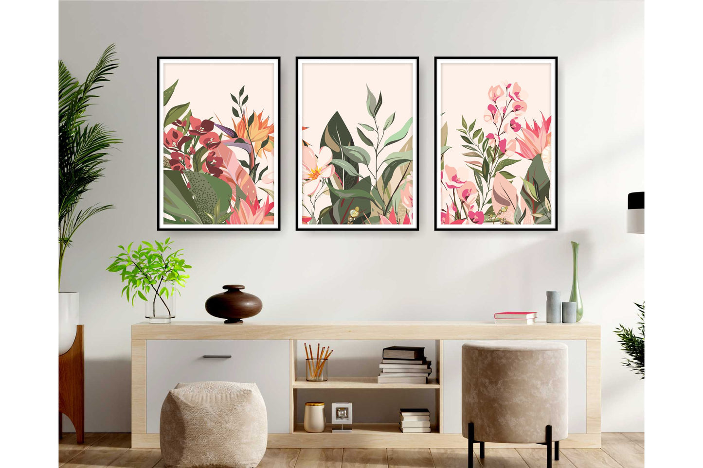 Floral and tropical floral wall art. Floral and tropical floral prints.