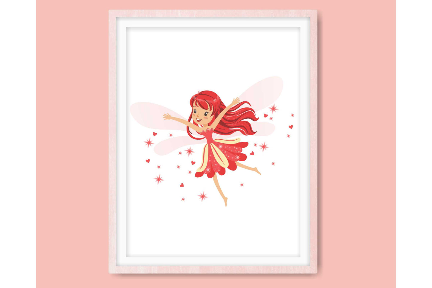 Wall Art Prints for Girls Room. Colourfull Fairy Drawings. Set of three A4 prints. #025