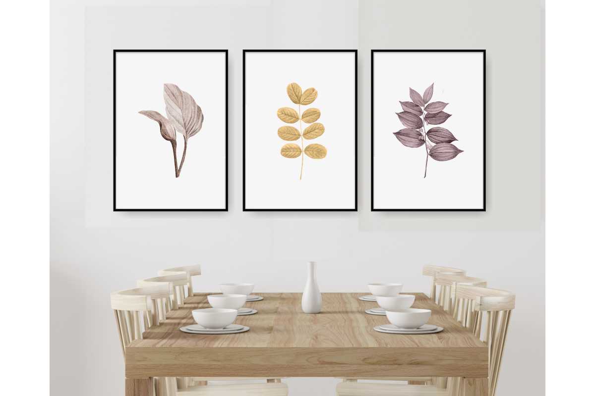Floral and tropical floral wall art.