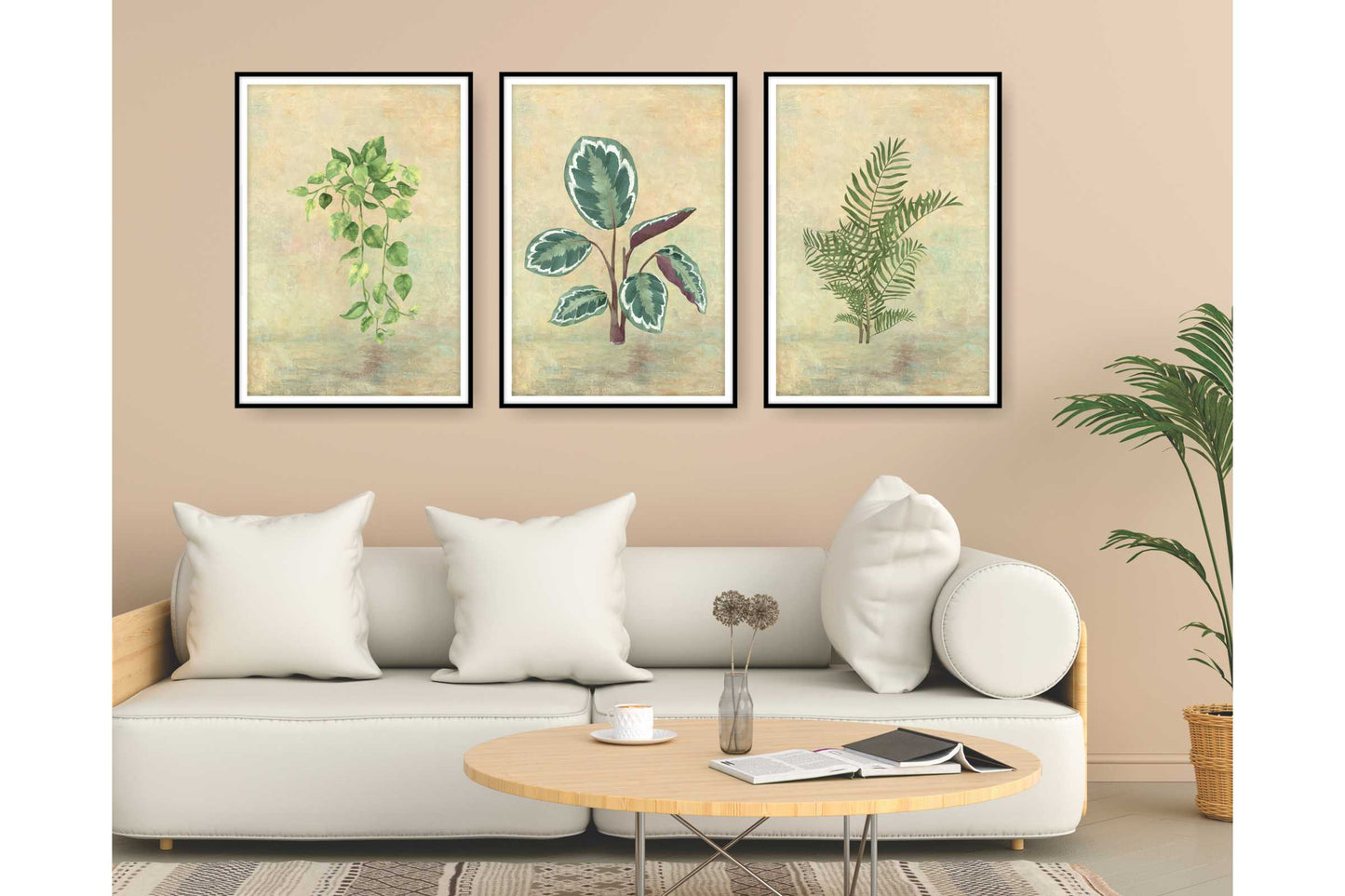 Floral and tropical floral wall art.