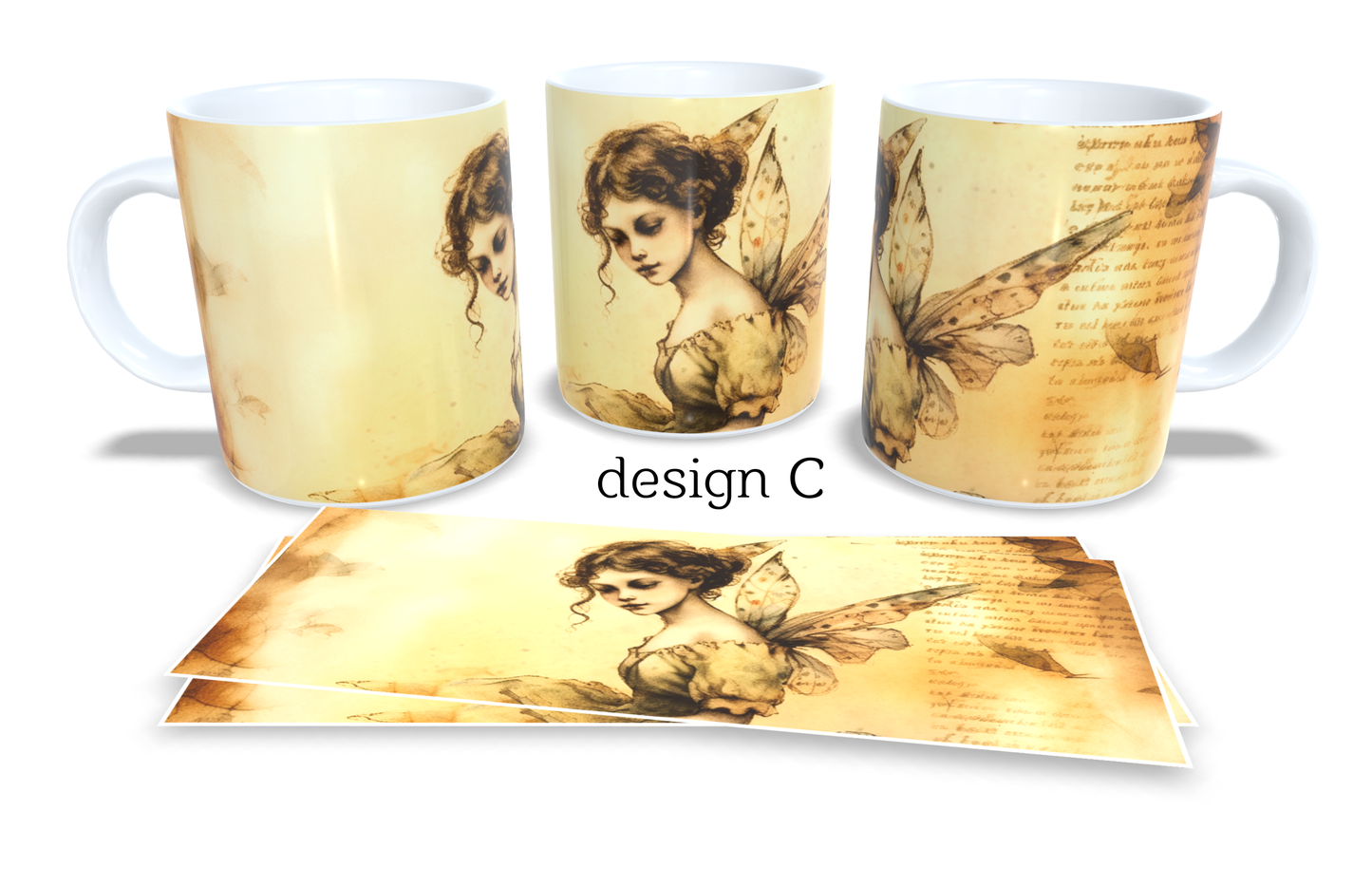 Colourfull Coffee and Tea Mug. Coffee Cup. Tea Mug. Vintage fairy. Full colour sublimated #281