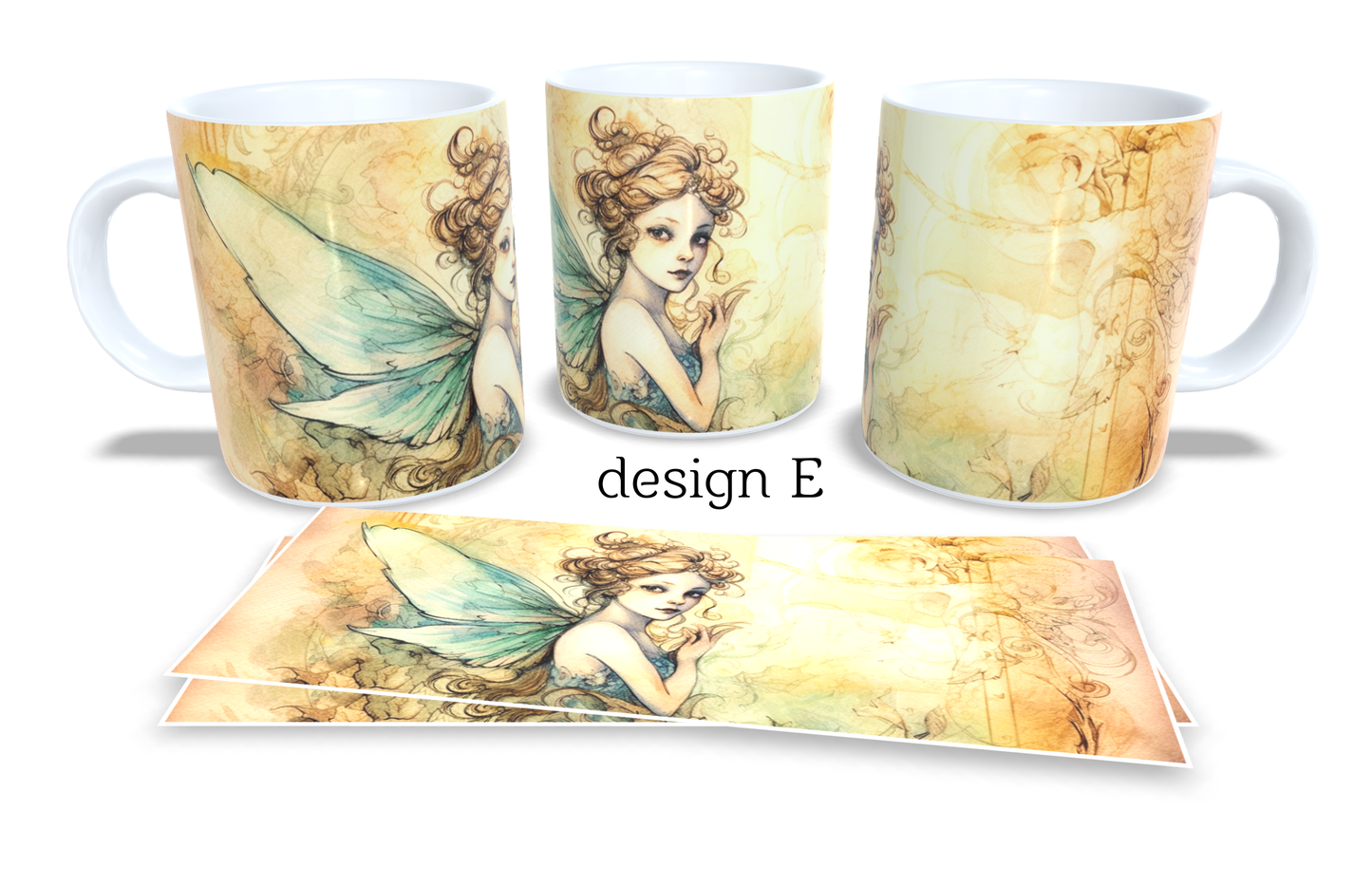 Colourfull Coffee and Tea Mug. Coffee Cup. Tea Mug. Vintage fairy. Full colour sublimated #281