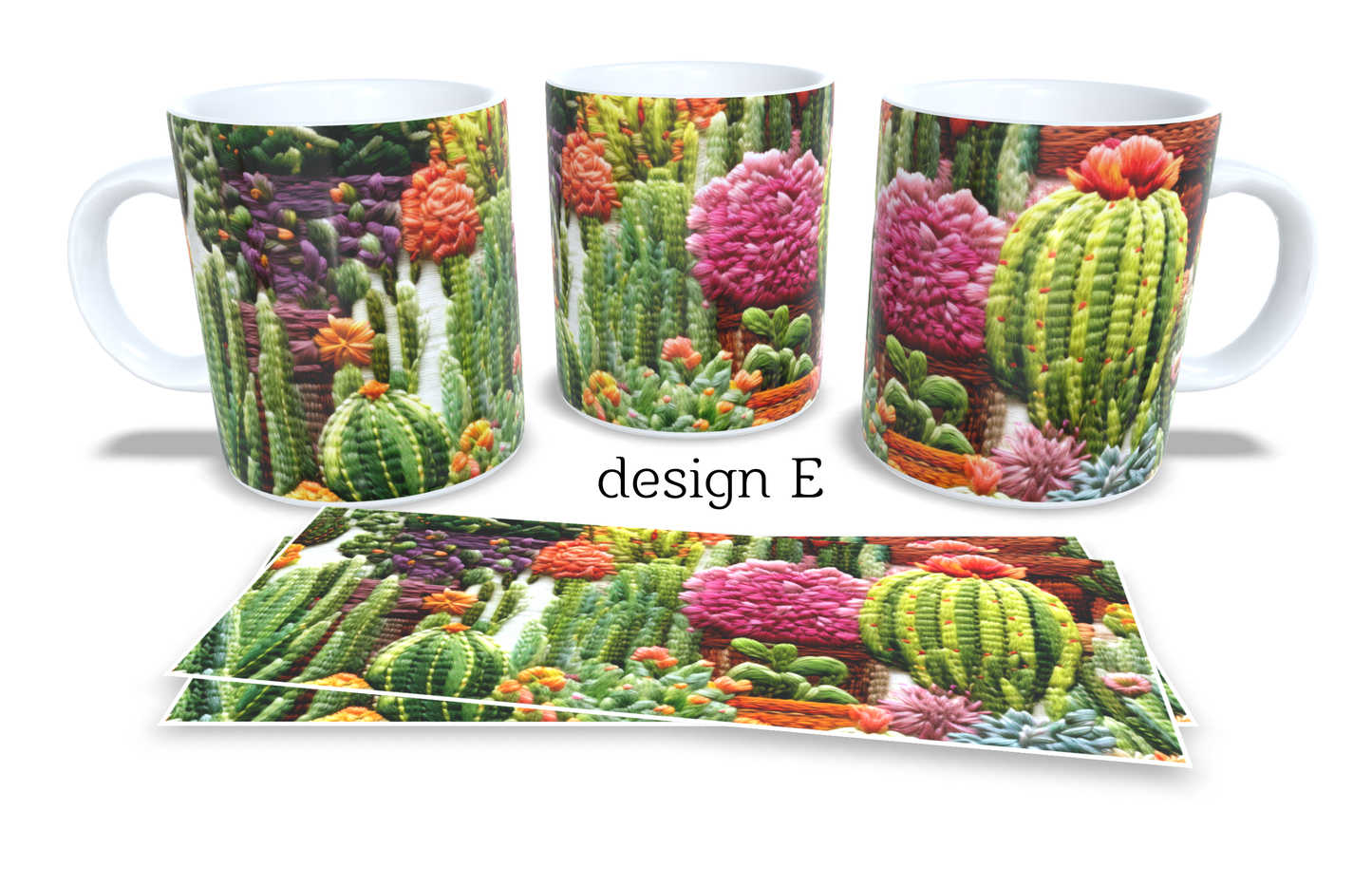 Colourfull Coffee and Tea Mug. Coffee Cup. Tea Mug. Colourfull hand drawing florar design. Full colour sublimated #260