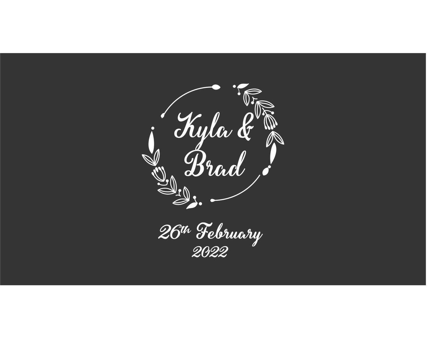 Personalized Wedding Stubby Holders. - Quantity 20 - #114 - FREE EXPRESS SHIPPING.