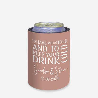 Personalised Stubby Holder Wedding 