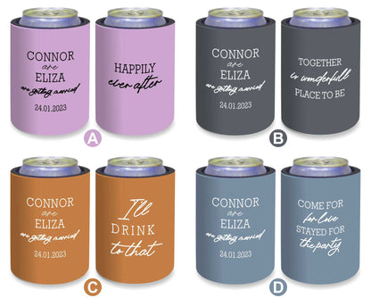 Personalised Stubby Holders Wedding