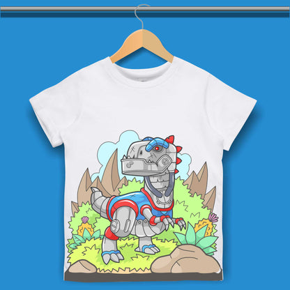 Robo Dinosaur T-shirt for Boys #344