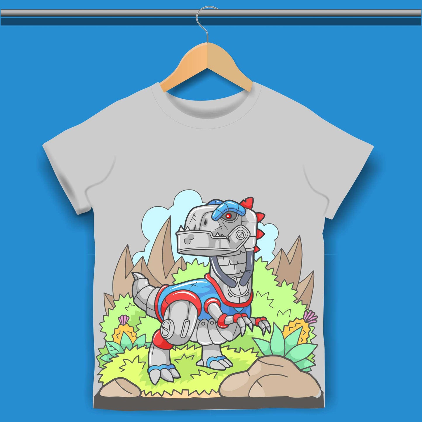 Robo Dinosaur T-shirt for Boys #344