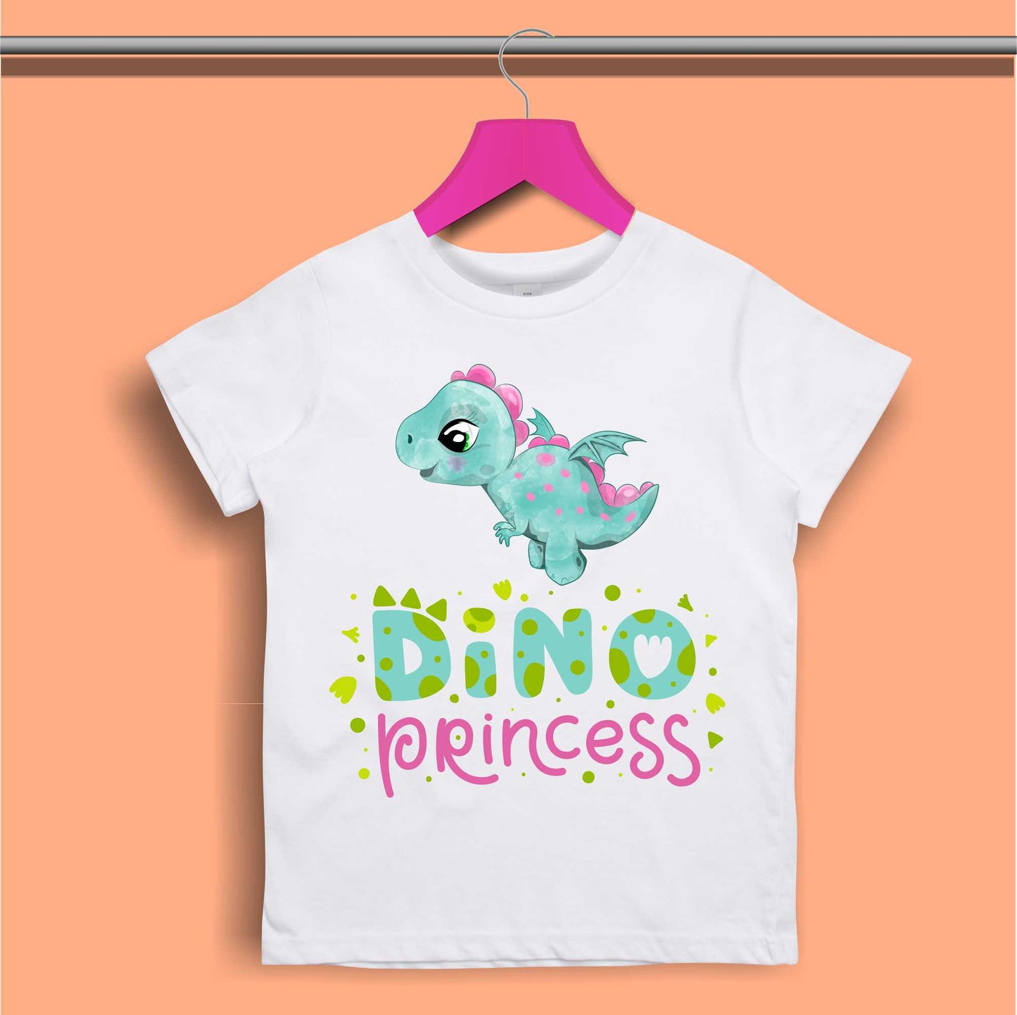 Dino Princess T-shirt for Girls - #352
