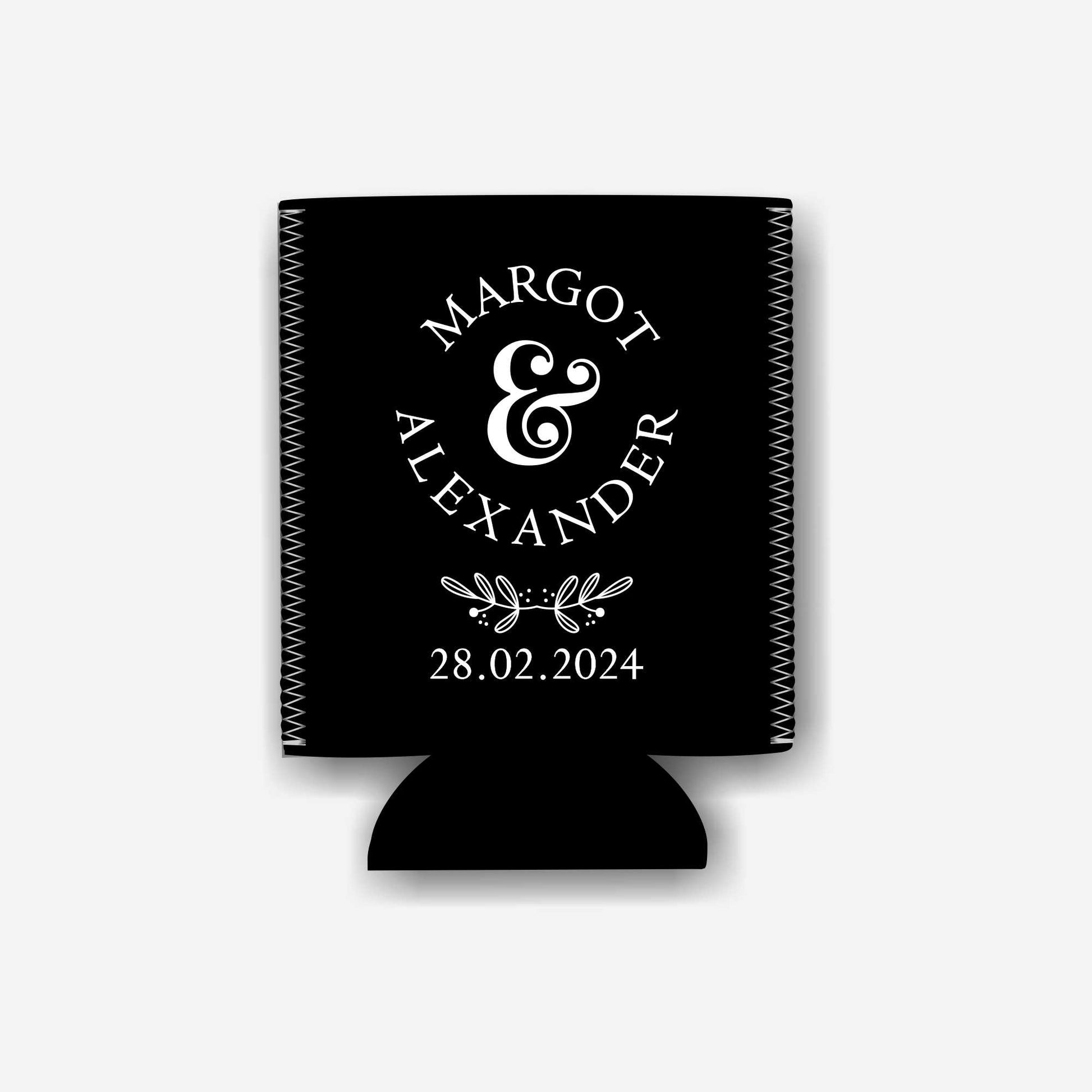 Colapsible flat-pack stubby holders wedding