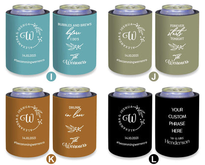 Personalised Stubby Holders Wedding