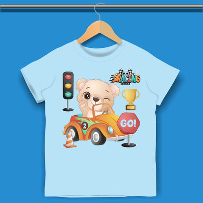 Baby bear in cartoon cars T-shirt for Boys