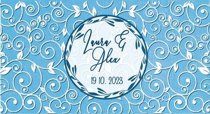 Full Colour Sublimated Wedding Stubby Holder / Can Cooler - Quantity of 20 - Design 42